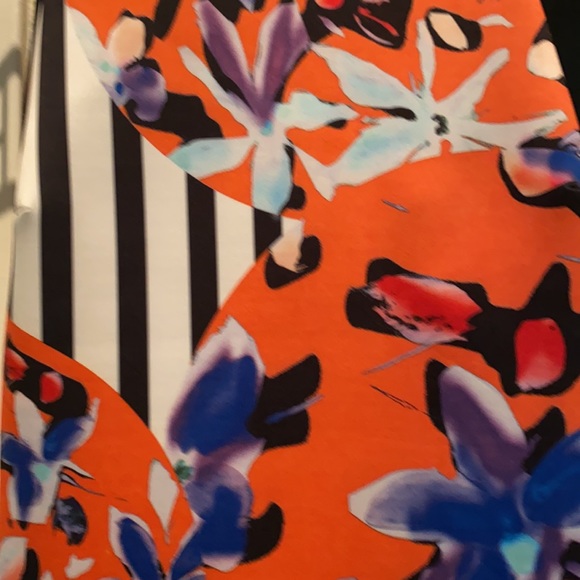 Clover Canyon Orange Floral Print Scuba Dress - Picture 2 of 2